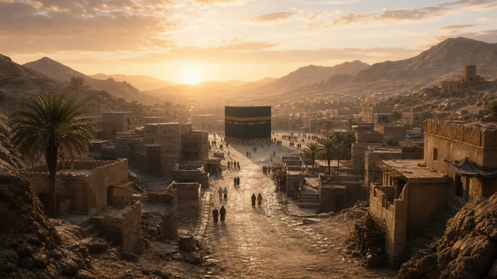 Peaceful Meccan valley following the conquest