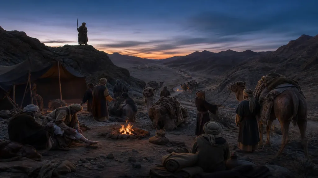 Part 44 – After Uhud: Loss, Recovery and Hamra al-Asad The Muslim camp at Hamra al-Asad after Uhud