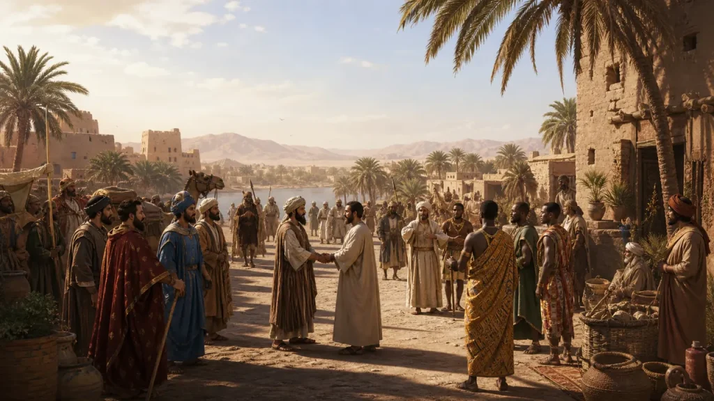Regional delegations arriving peacefully in Medina