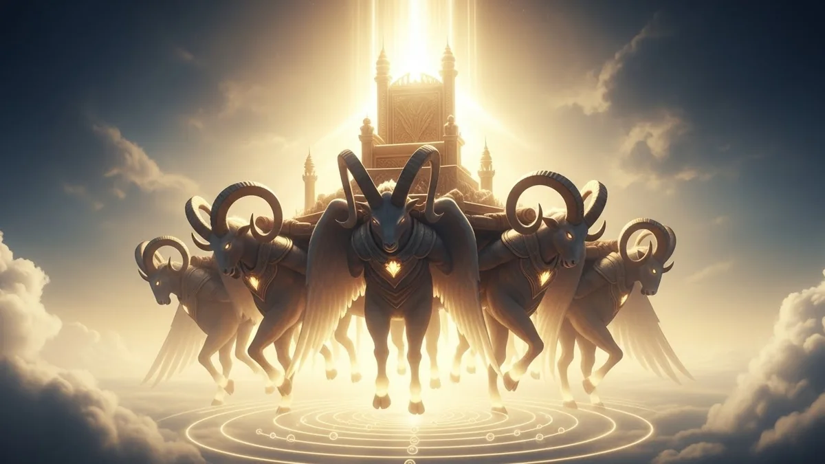 Angels Associated with the Divine Throne in Islamic Tradition — editorial illustration