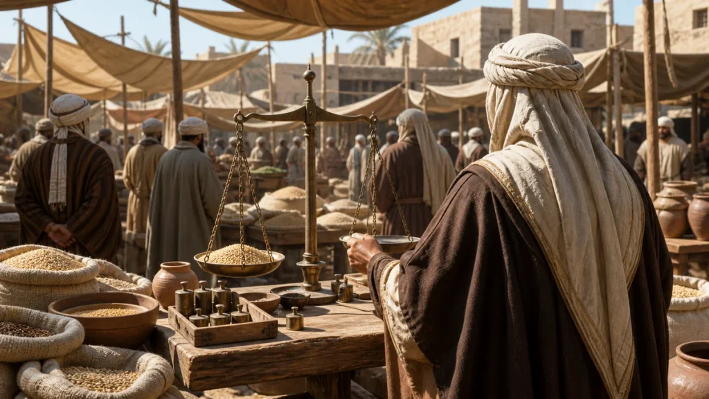 Episode 16 – Umar on Enjoining Good and Forbidding Wrong Seventh-century market inspection using balance scales and measured grain